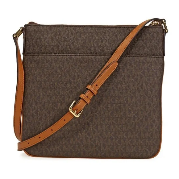 MICHAEL KORS Women’s Handbag Crossbody Logo Bag Brown Acorn AUTHENTIC - Picture 5 of 15